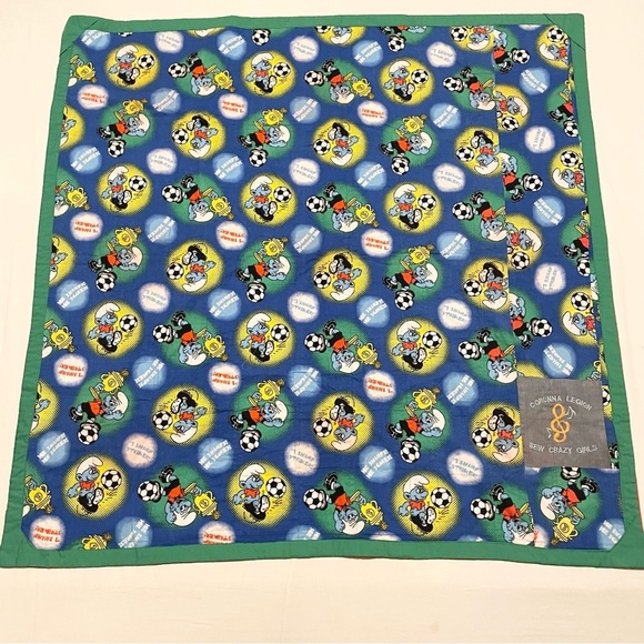 Patchwork Quilt Homemade Smurfs Little Mermaid Clifford - Picture 11 of 16